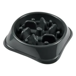 Paris Prix - Gamelle pour chien & chat "anti-glouton" 19cm anthracite New
