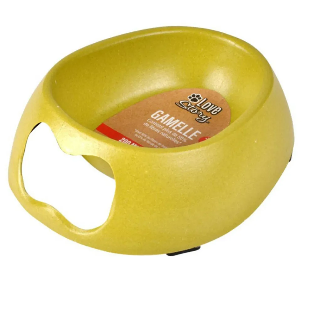 Paris Prix - Gamelle pour chien & chat "bambou" 16cm vert Outlet
