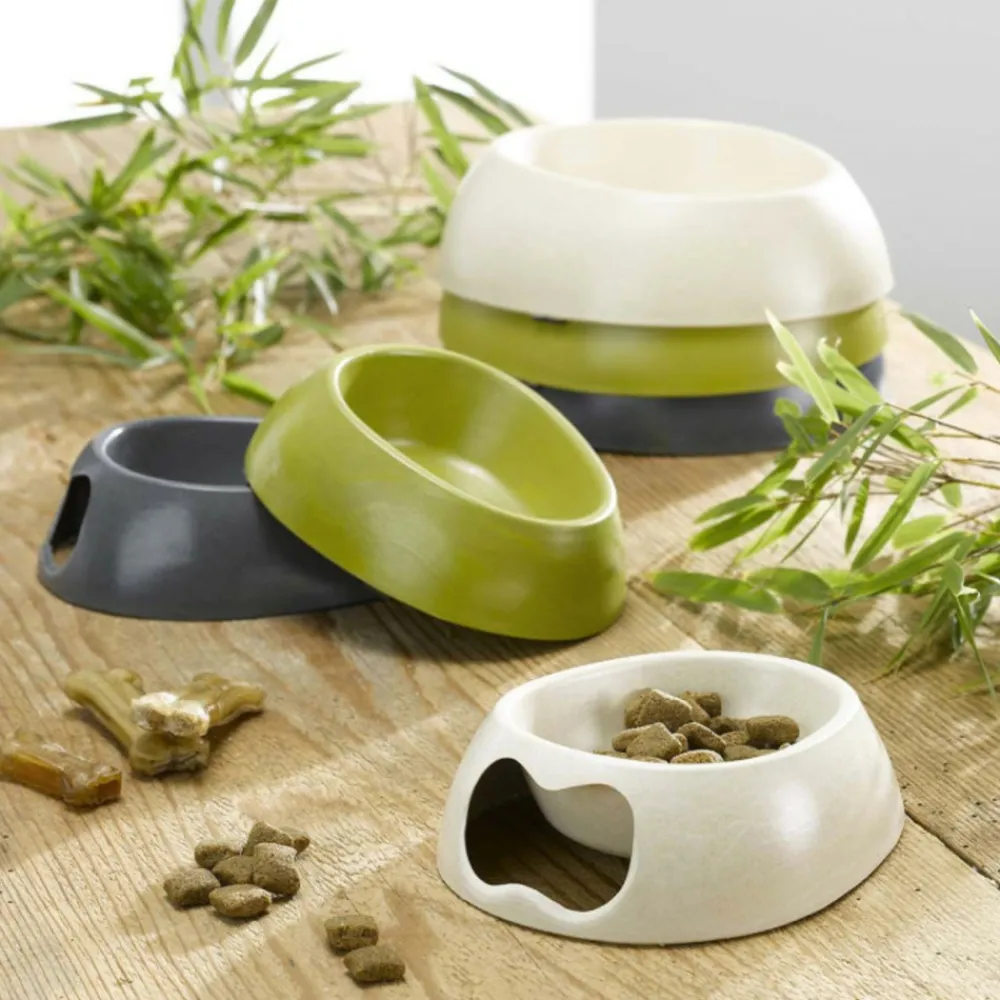 Paris Prix - Gamelle pour chien & chat "bambou" 16cm vert Outlet