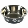 Paris Prix Gamelles Et Autres Accessoires | - Gamelle pour chien & chat "motifs pattes" 21cm noir