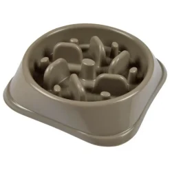 Paris Prix - Gamelle pour chien & chat "anti-glouton" 19cm taupe Online