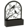 Paris Prix - Jardinière murale en métal "oiseaux" 41cm noir Discount
