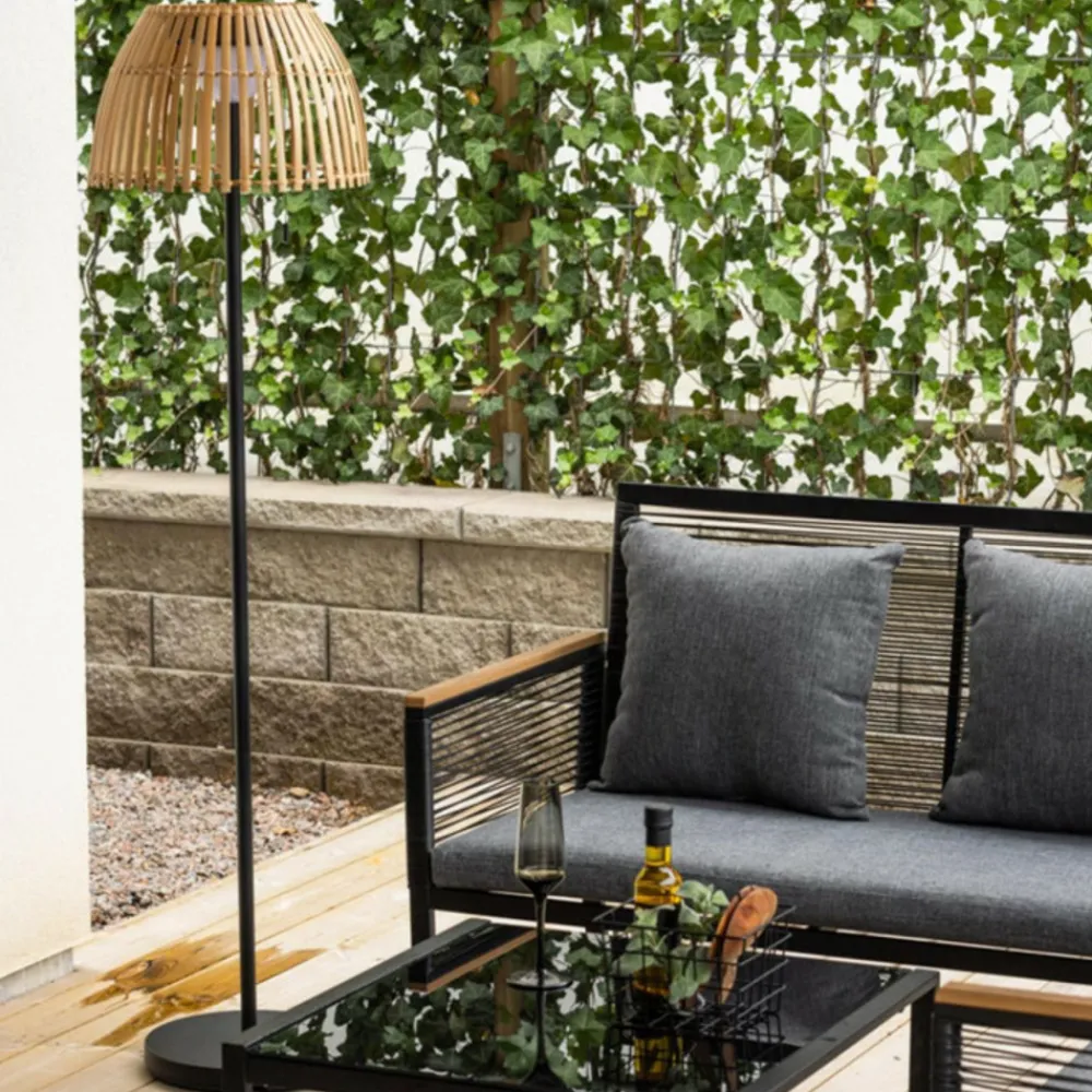 Paris Prix Eclairage D’Extérieur | - Lampadaire d'extérieur en bambou "mabis" 150cm naturel