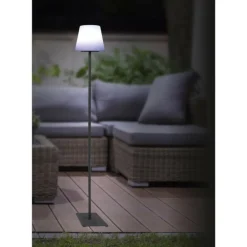 Paris Prix - Lampadaire d'extérieur solaire "led" 120cm blanc Hot