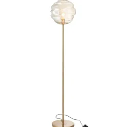 Paris Prix Eclairage D’Extérieur | - Lampadaire en verre "ruche" 156cm cognac clair