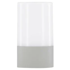 Paris Prix - Lampe à poser d'extérieur led "tubu" 18cm gris New