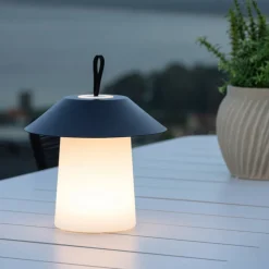 Paris Prix Eclairage D’Extérieur | - Lampe à poser d'extérieur led "rubu" 26cm noir