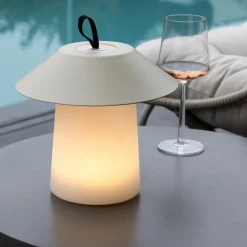 Paris Prix - Lampe à poser d'extérieur led "rubu" 26cm beige Best