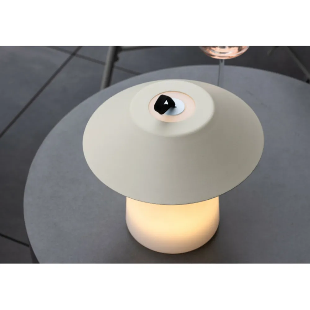 Paris Prix - Lampe à poser d'extérieur led "rubu" 26cm beige Best