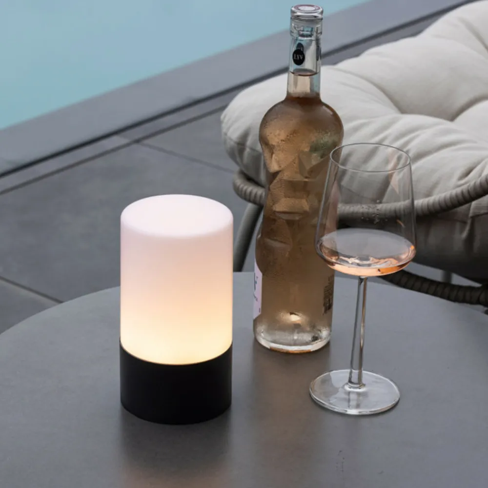 Paris Prix Eclairage D’Extérieur | - Lampe à poser d'extérieur led "tubu" 18cm noir
