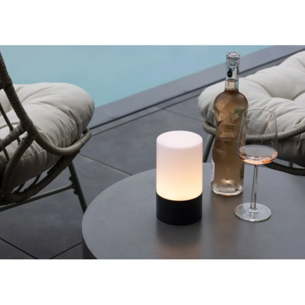 Paris Prix Eclairage D’Extérieur | - Lampe à poser d'extérieur led "tubu" 18cm noir