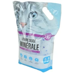 Paris Prix - Litière pour chat en silice "minérale" 3,8l bleu Outlet