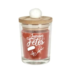 Paris Prix - Lot de 2 bougies parfumées "joyeuses fêtes" 45g sapin Sale