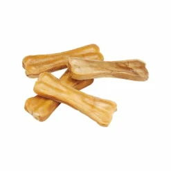 Paris Prix - Lot de 4 os à mâcher "peau de vache" 8cm beige Sale