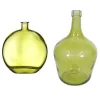 Paris Prix Vases Et Coupes | - Lot de 2 vases en verre "bonbonne" 25cm vert