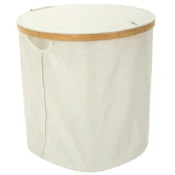 Paris Prix Décoration Créative | - Panier de rangement rond "cerclage" 38cm beige