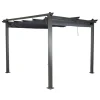 Paris Prix - Pergola avec toit "lazio" 295cm gris foncé Hot