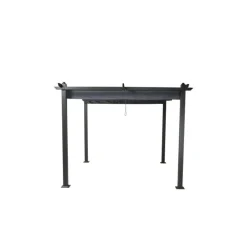 Paris Prix - Pergola avec toit "lazio" 295cm gris foncé Hot