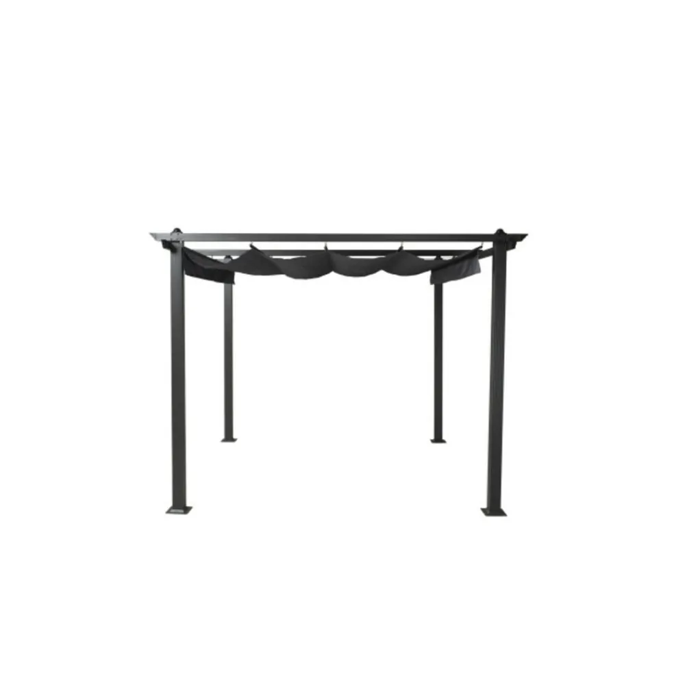 Paris Prix - Pergola avec toit "lazio" 295cm gris foncé Hot