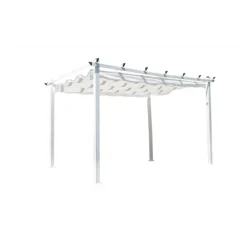 Paris Prix - Pergola avec toit "lazio" 345cm blanc Best