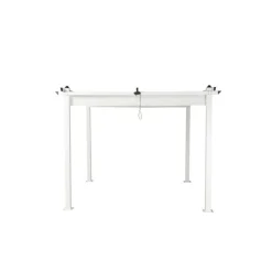 Paris Prix - Pergola avec toit "lazio" 295cm blanc Clearance