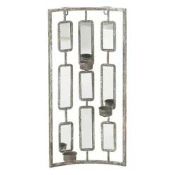 Paris Prix - Photophore avec miroirs "comenza" 52cm gris Outlet