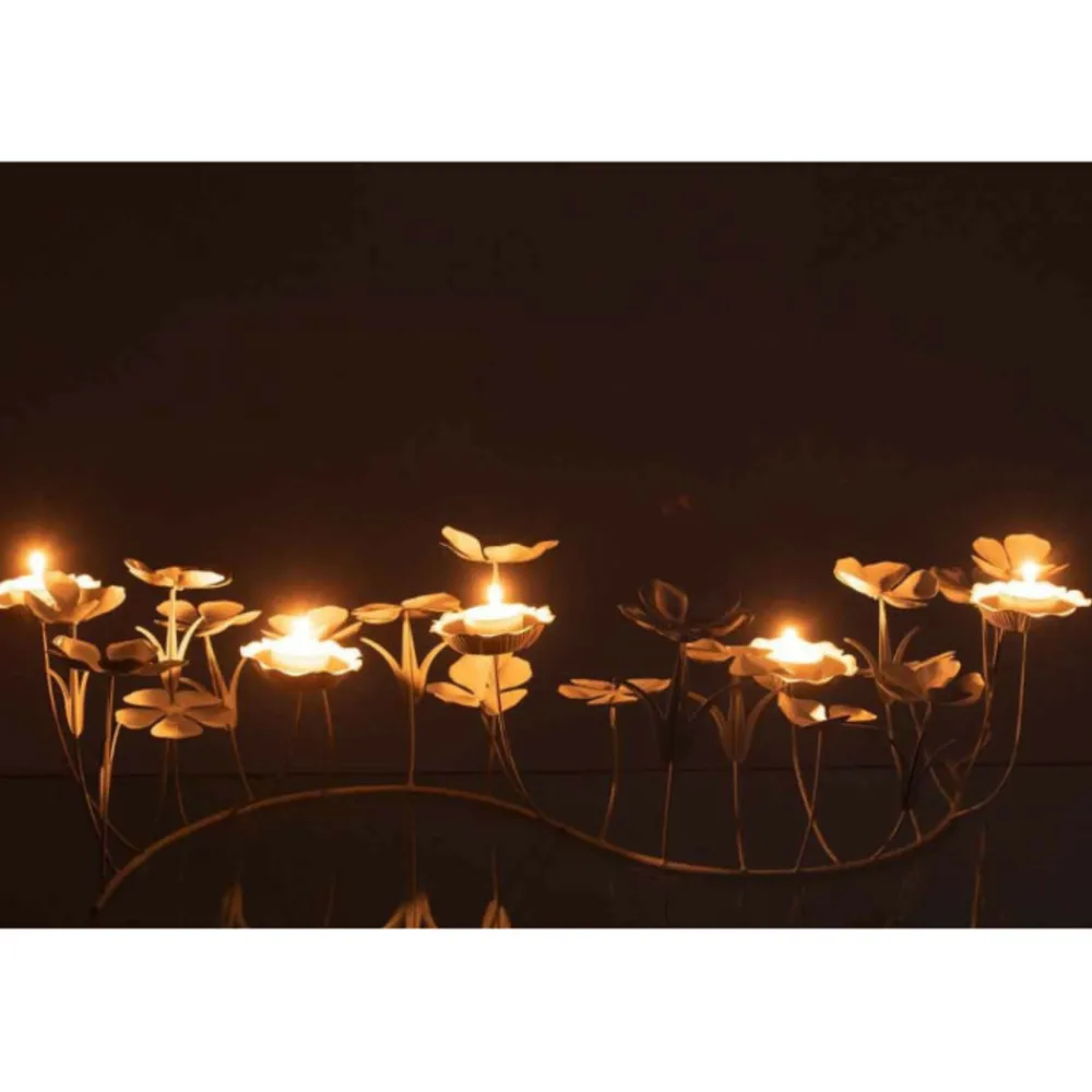Paris Prix Bougies, Senteurs Et Bien-Être | - Photophore design "bougies fleurs" 77cm blanc