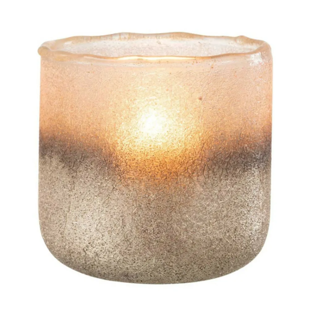 Paris Prix Bougies, Senteurs Et Bien-Être | - Photophore design en verre "camille" 14cm rose