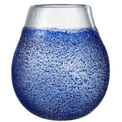 Paris Prix Bougies, Senteurs Et Bien-Être | - Photophore design en verre "santorini" 25cm bleu