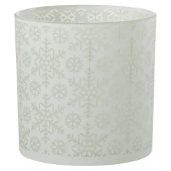 Paris Prix Bougies, Senteurs Et Bien-Être | - Photophore design en verre "neige" 15cm blanc