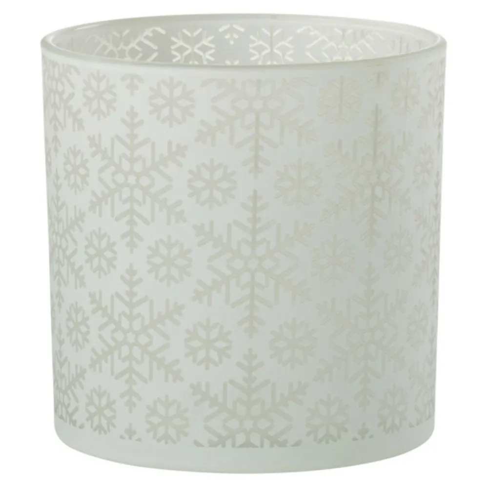 Paris Prix Bougies, Senteurs Et Bien-Être | - Photophore design en verre "neige" 15cm blanc