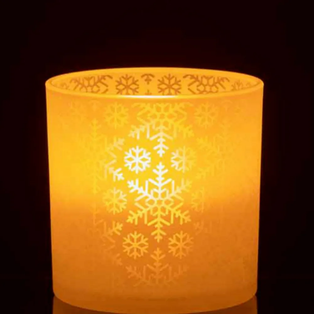 Paris Prix Bougies, Senteurs Et Bien-Être | - Photophore design en verre "neige" 15cm blanc