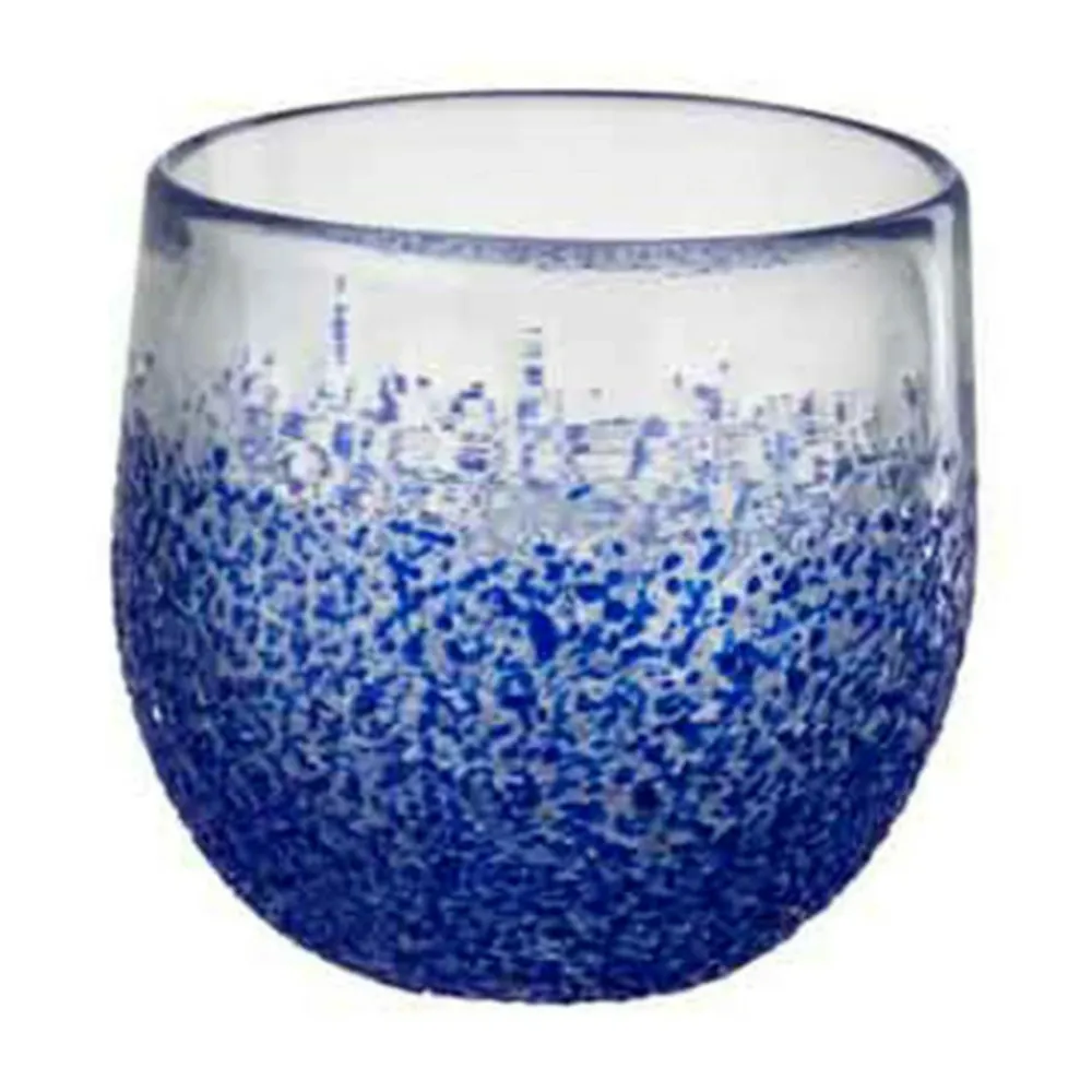 Paris Prix Bougies, Senteurs Et Bien-Être | - Photophore design en verre "santorini" 10cm bleu