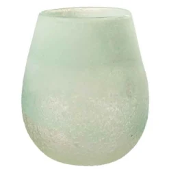 Paris Prix - Photophore en verre design "scavo" 22cm aqua Sale