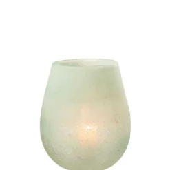 Paris Prix - Photophore en verre design "scavo" 22cm aqua Sale