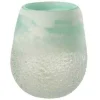Paris Prix - Photophore en verre design "scavo" 16cm aqua
