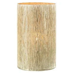Paris Prix - Photophore en verre design "nelly" 20cm argent Hot