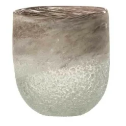 Paris Prix Bougies, Senteurs Et Bien-Être | - Photophore en verre design "scavo" 15cm gris