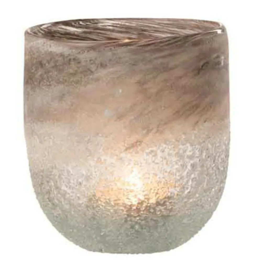 Paris Prix Bougies, Senteurs Et Bien-Être | - Photophore en verre design "scavo" 15cm gris