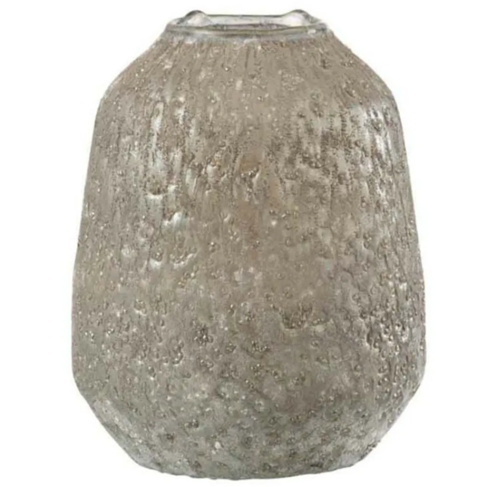 Paris Prix Bougies, Senteurs Et Bien-Être | - Photophore en verre "obliqua" 19cm gris bleu