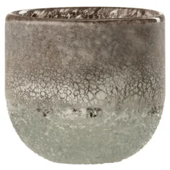 Paris Prix Bougies, Senteurs Et Bien-Être | - Photophore en verre design "scavo" 10cm gris