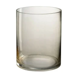Paris Prix - Photophore rond design verre "wils" 25cm beige Discount