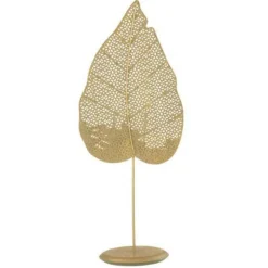 Paris Prix Bougies, Senteurs Et Bien-Être | - Photophore sur pied "feuille métal" 50cm or