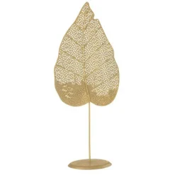 Paris Prix Bougies, Senteurs Et Bien-Être | - Photophore sur pied "feuille métal" 50cm or