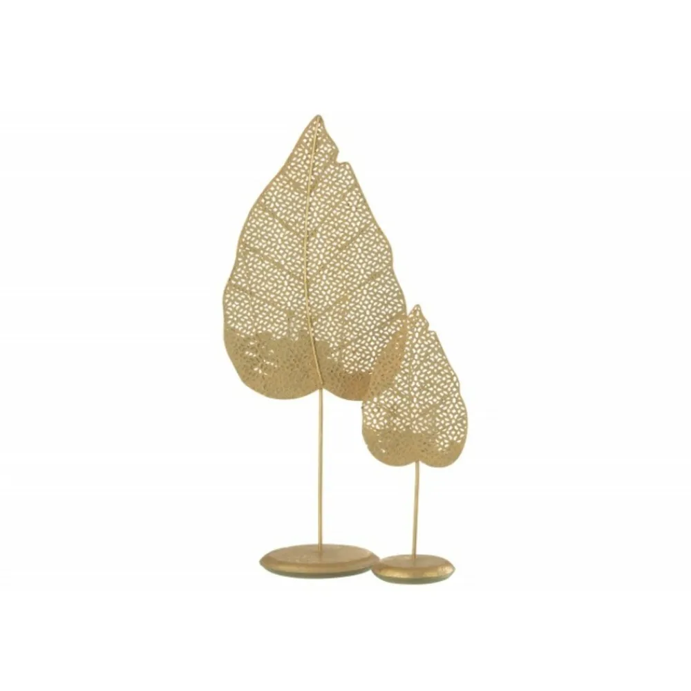 Paris Prix Bougies, Senteurs Et Bien-Être | - Photophore sur pied "feuille métal" 50cm or