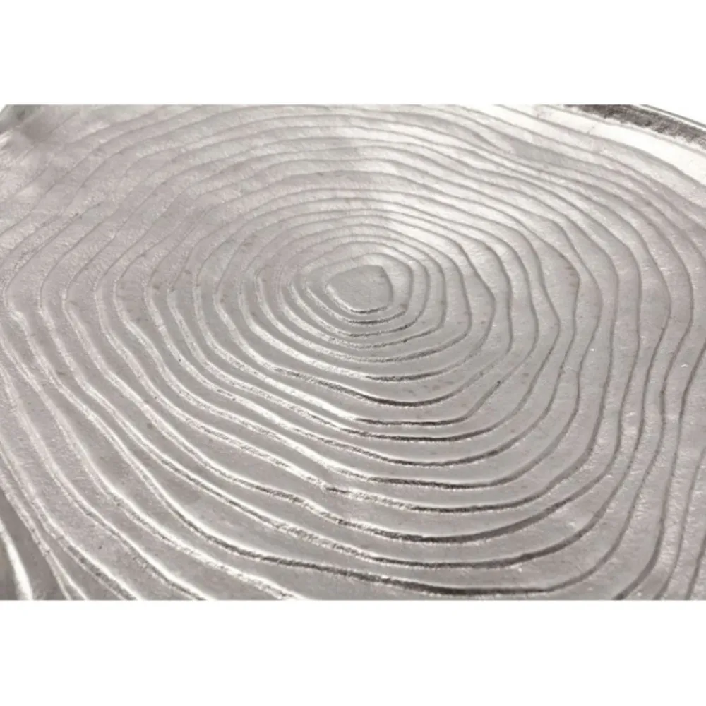 Paris Prix Objets De Décoration | - Plateau décoratif "wood art" 29cm argent