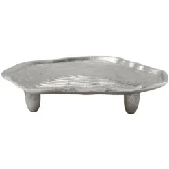Paris Prix Objets De Décoration | - Plateau décoratif "wood art" 19cm argent