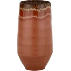 Paris Prix Vases Et Coupes | - Vase allongé en céramique "aline" 50cm rouge