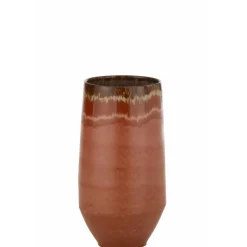 Paris Prix Vases Et Coupes | - Vase allongé en céramique "aline" 50cm rouge