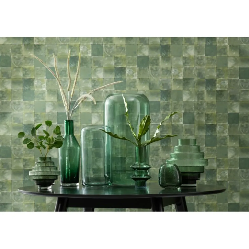 Paris Prix Vases Et Coupes | - Vase bouteille en verre "sigma" 28cm vert